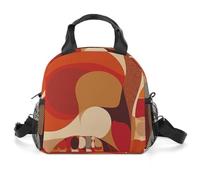 Insulated Lunch Bag Lunch Box for Women Lunch Tote Bags Colorful Curve StyleLunchbox Lunch Bag with Side Pocket