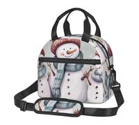 Insulated Lunch Bag Lunch box for Women Men Reusable Cooler Bag Winter Snowman Lunch Tote Bag for Work