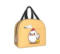 Insulated Lunch Bag Reusable Lunch Box, Cooler Lunch Tote Bag for Women Men Picnic Office Work, Kawaii Chicken