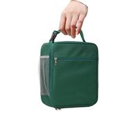 Insulated Lunch Bag - Reusable Lunch Box, Durable Thermal Container, Large Capacity, Mesh Side Pocket, Carrying Handle, Leak-Resistant Interior, Q