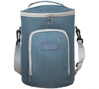 Insulated Lunch Bag Thermal Cooler Box with Foil Lining Waterproof Ox, Tote, for School Picnic Camping Office Travel Black Gray Wine Red Dark Blue(Deep Blue -S)