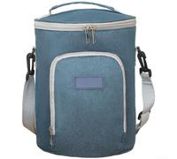 Insulated Lunch Bag Thermal Cooler Box with Foil Lining Waterproof Ox, Tote, for School Picnic Camping Office Travel Black Gray Wine Red Dark Blue(Deep Blue-M)