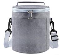 Insulated Lunch Bag, Thermal Food Cooler Box with Adjustable Strap, Waterproof Ox, Tote, for Work School Picnic Camping, Portable Meal Storage Container(Gray-S)