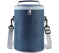 Insulated Lunch Bag, Thermal Food Cooler Box with Adjustable Strap, Waterproof Ox, Tote, for Work School Picnic Camping, Portable Meal Storage Container(Blue-M)