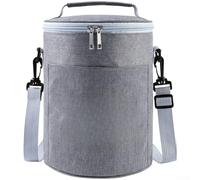 Insulated Lunch Bag, Thermal Food Cooler Box with Adjustable Strap, Waterproof Ox, Tote, for Work School Picnic Camping, Portable Meal Storage Container(Black-S)