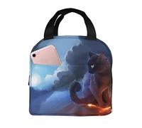 Insulated Lunch Bag Warrior Cat Cooler Bag Soft Lunch Cooler Bag Thermal Storage Lunch Box for Girls, Adults, Travel