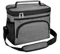 Insulated Lunch Bag With Adjustable Shoulder Strap, Leakproof Thermal Cooler Tote, Front Pocket For Picnic, Travel, Gym, Or Work