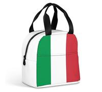 Insulated Lunch Bag with Patch Pocket, Lunch Bags for Women & Men, Italian Flag Lunch Bag for Picnic, Work