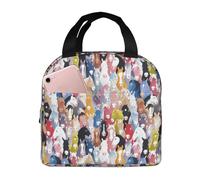 Insulated Lunch Bags for Men Women Work - Cartoon Cute Colorful Horses Small Adult Lunch Box for Men Women, Water Proof Soft Cooler Bag Insulated for Travel, Lunch Tote Bag for Women Men