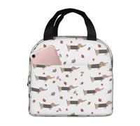 Insulated Lunch Bags for Men Women Work - Dachshund Dog Puppy No.1001 Small Adult Lunch Box for Men Women, Water Proof Soft Cooler Bag Insulated for Travel, Lunch Tote Bag for Women Men