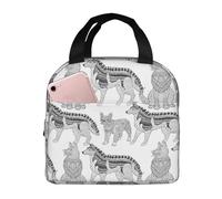 Insulated Lunch Bags for Men Women Work - German Shepherd Dog No.1001 Small Adult Lunch Box for Men Women, Water Proof Soft Cooler Bag Insulated for Travel, Lunch Tote Bag for Women Men