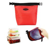 Insulated Lunch Bags, Leakproof Small Cooler Bag with Buckle Clasp & Handle, Thermal Bag to Keep Food Warm/Cool for School, Picnic & Travel, Red