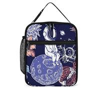 Insulated Lunch Box Astronaut Small Planet Portable Lunch Bag Sun Flowers Dog Reusable Small Cooler Lunchbox for Men Women Work Office Picnic Travel