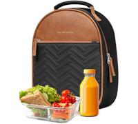 Insulated Lunch Box Bag for Women - Adult Vegan Leather Lightweight Cute Stylish Insulated Waterproof Leakproof Lunch Tote Cooler for Work Picnic Travel - Teacher Mothers Day Christmas Gifts for Women