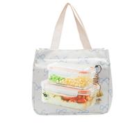 Insulated Lunch Box - Bow Pattern, Cooler Tote | Large-Capacity Corduroy Lunch Tote, Reusable Food Container for Adults Student Boys Girls Women Men Work or Picnic