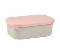 Béaba, Children's Lunch Box with Compartments, Leak-Proof and BPA-Free, Stainless Steel Bento Box Children, Silicone Cover, Extremely Robust, Ideal for Nursery and School, 760 ml, Grey/Powder Pink