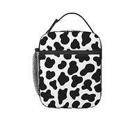 Insulated Lunch Box for Men and Women, Portable and Reusable Lunch Bag for Office Work and Picnic, Cow Print
