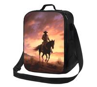 Insulated Lunch Box for Men & Women,Leak-Proof Lunch Bag for Adult Lunch Tote Bag Reusable Lunchbox Cowboy West Cooler Food Lunch Containers for Work, Picnic or Travel