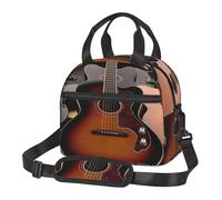 Insulated Lunch Box Guitar Lunch Bag for Women Men Cooler Bag Lunch Tote Bag for Picnic Work