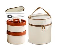 Insulated Lunch Box - Insulated Lunch Box for Women | Microwaveable Reusable Food Storage Meal Prep Containers Multi-Layer with Cutlery Set for School Picnic Camping