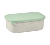 Béaba, Children's Lunch Box with Compartments, Leak-Proof and BPA Free, Stainless Steel Bento Box Children, Silicone Case, Extremely Robust, Ideal for Nursery and School, 760 ml, Grey/Sage Green