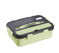 Insulated Lunch Box,Stainless Steel Lunch Box With Lid,Separate Soup Bowl,Four/five Compartment Portable Box,Leak-proof Lunch Box Set,Suitable for Work and Travel(Green,Two grids)