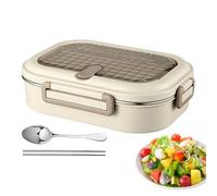Insulated Lunch Containers,Stainless Steel Food Container Set With Spoon Chopsticks,Odor-resistant Leak Proof Microwavable Lunch Box For Travel Nursing Hospital Outdoor Hiking Salad Beach Days Daycare