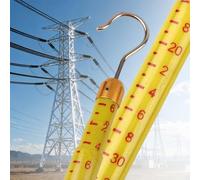 Insulated Measuring Rod, Adjustable Non-Conductive Epoxy Resin, Extra Long Tower Ruler, Professional Survey Rod for Power Line Inspections/Elevated Work(12m/39.4ft)