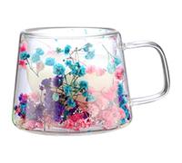Insulated Mug - Double Wall Double Wall Clear Coffee Mug, Elegant Design | 250ml Milk Cup Resistant Light Cappuccino Tea, Lightweight for Use