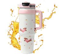 Insulated Mug with Handle - Coffee Travel Mug, 1000ml Large Capacity Insulated Mug | Keep Drinks Cold BPA Free, Perfect for Mother Grandma Coffee Lovers Summers Hot Cold Wa