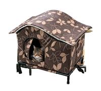Insulated Outdoor Cat House for Winter, Foldable Warm Cat Shelter