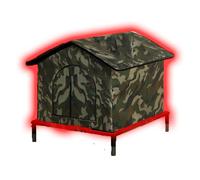 Insulated Outdoor Cat House Waterproof for Winter - Thermal Double-Layer Shelter with Elevated Base, Sponge-Padded & Fleece-Lined Haven for Stray and Feral Cats (Camouflage,Size S)
