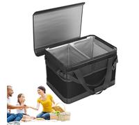 Insulated Picnic Bag - Foldable with Large Capacity - Insulated Picnic Cooler Bag | For Camping And Recreation And Barbecuing Travel Outdoor Family