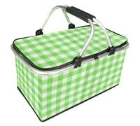Insulated Picnic Basket - Large Capacity Folding Basket for Beach, Camping, and Market - Versatile Storage Solution for Road Trips and Outdoor Activities