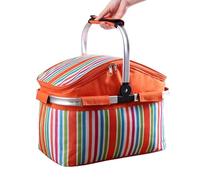 Insulated Picnic Camping Cooler Bag - Large Soft Bag, 30l Picnic Camping Cooler Bag | Foldable Oxford Fabric Picnic Bag with Handle, Versatile Food Storage for Outdoor Grocery Bags, Camping