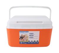 Insulated Portable Cooler 8L Large Capacity Efficient Warm Cold Retention Hard Cooler Box for Camping Picnic Beach Outdoor Activities Durable Plastic Material (Orange)