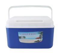 Insulated Portable Cooler 8L Large Capacity Efficient Warm Cold Retention Hard Cooler Box for Camping Picnic Beach Outdoor Activities Durable Plastic Material (Blue)