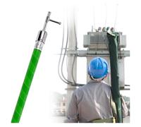Insulated Pull Rod, High-Voltage Hot Stick, Anti-Electrocution Rescue Hook for Circuit Breaker 10-500kV Electrical Power Transformer, 3-Section 14.8ft