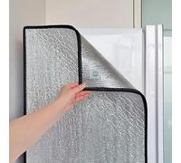 Insulated Refrigerator Cover, Aluminum Foil Insulation Film for Refrigerators and Windows Black Grey Multiple Sizes(Magnet Black,60x130cm)
