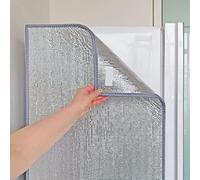 Insulated Refrigerator Cover, Aluminum Foil Insulation Film for Refrigerators and Windows Black Grey Multiple Sizes(Adhesive Strip Grey,50x130cm)