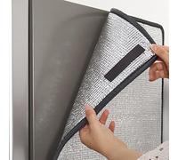 Insulated Refrigerator Cover, Silver Aluminum Foil Insulation Cover for Refrigerator Sun Protection Multiple Sizes(Magnetic,50*50cm)