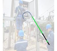 Insulated Rescue Hook,10kV 35kV 110kV 220kV Insulated Electrical Rescue Hook, Aerial Work Electrical Lifeguard Pole Stick - C-shaped Opening, Emergency Pull Stick From Danger(10 kv 1m/39.4in