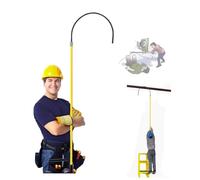 Insulated Rescue Hook Electrical Safety Life Hook with 3.3/5/6/6.6/10ft Pole, High Voltage Insulated Rescue Hook 220lbs, Firefighter First-aid Rod for Emergency (2m 6.6ft 110kv) ( 2m 6.6ft 110kv)
