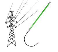 Insulated Rescue Hook,Electrocution Rescue Hooks, Anti-electrocution Insulated Electric Rescue Pole, Body Rescues Hook Load 80 Kg, Life-Saving Rod with 45 Cm Opening Hooks - Detachable(Yello (Yel