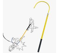 Insulated Rescue Hook,Emergency Insulated Rescue Hook with Pole, 10kV-220kV High Voltage Safety Body Rescue Rod Kit - Portable Load 100kg, Lifeguard Stick for Fireman/Electrician(Red,1m/3.3f (Yel