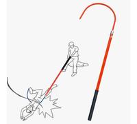 Insulated Rescue Hook,Emergency Insulated Rescue Hook with Pole, 10kV-220kV High Voltage Safety Body Rescue Rod Kit - Portable Load 100kg, Lifeguard Stick for Fireman/Electrician(Red,1m/3.3f (Red