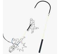 Insulated Rescue Hook,Emergency Insulated Rescue Hook with Pole, 10kV-220kV Safety Body Rescue Rod Kit - Portable Load 100kg, Lifeguard Stick for Fireman/Electrician(Red,2m/6.6ft/78.7in-110k (Whi