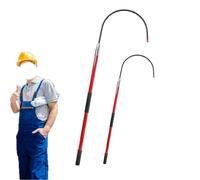 Insulated Rescue Hook, Fiberglass Anti-Shock Tool with Non-Slip Handle for Fire and Electrician Emergency Operations