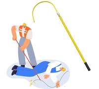 Insulated Rescue Hook for High Voltage Safety, Anti-Electrocution Tool for Firefighters and Electricians, Essential Live Line Working Gear