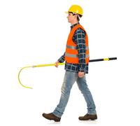 Insulated Rescue Hook,High Voltage Life Hook with 3 5 6 10 Foot Rescue Pole, Lightweight Anti-electrocution Insulated Rescue Hooks, Electrical Safety Emergency Life-Saving Tools(Green,3m/9.8 (Yel